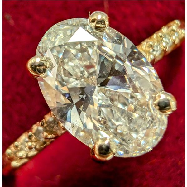 $3000, 10K(1.22g), LAB DIAMOND (1.1+0.05ct) RING, appraised value $3000