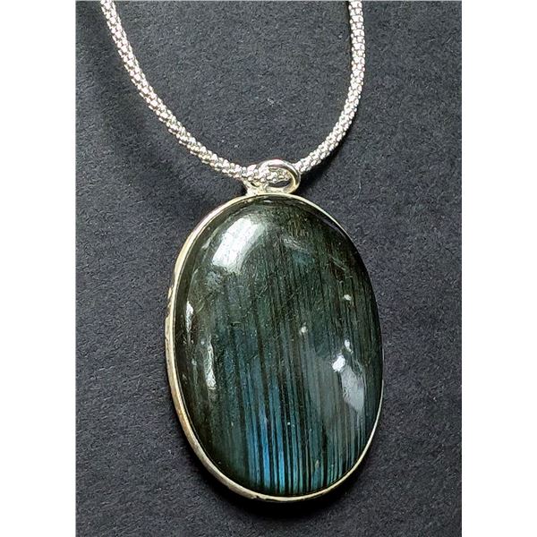 $240, SILVER AGATE NECKLACE 16", retail value $240