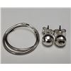 Image 3 : $50, SILVER 2 PAIRS EARRING, retail value $50