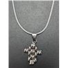 Image 3 : $80, SILVER(5.44g), CROSS NECKLACE 18", retail value $80