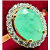 Image 4 : $240, SILVER(1.98g), EMERALD (1ct) RING, retail value $240