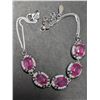 Image 2 : SILVER(6.92g), RUBY (10ct)BRACELET 7-8", retail value $800