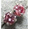 Image 2 : $1200, 14K(0.35g), LAB PINK DIAMOND (0.37ct)EARRING, retail value $1200