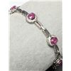 Image 4 : SILVER(9.08g), RUBY (4ct)BRACELET 7-8", retail value $600