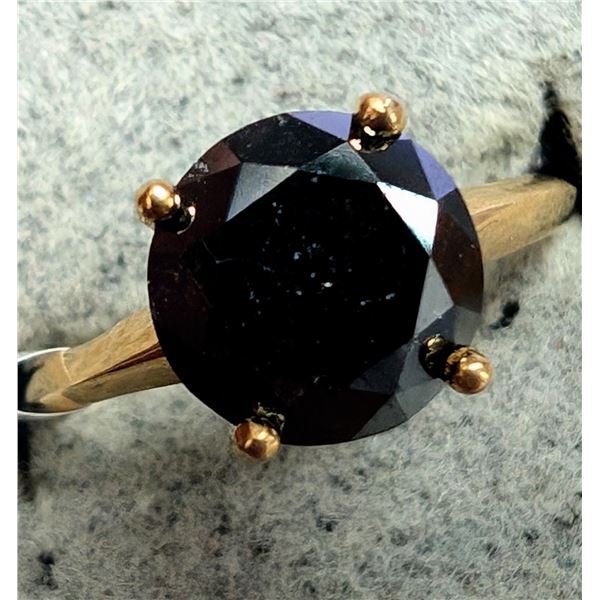 $2800, 10K(2g), BALCK DIAMOND (2.3ct)RING, size 5.5, appraised/retail value $2800, ring resizeable f
