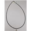 Image 3 : $4600, 10K(3.39g), LAB DIAMOND (0.55ct), NATURAL BLACK DIAMOND (15ct)NECKLACE 16", appraised/retail 