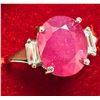 Image 1 : $300, SILVER(3.2g), RUBY (4ct)RING, size , appraised/retail value $300, ring resizeable for $50