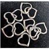 Image 1 : $40, SILVERPACK OF 12 FLOATING HEARTPENDANT, appraised/retail value $40