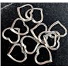 Image 2 : $40, SILVERPACK OF 12 FLOATING HEARTPENDANT, appraised/retail value $40