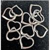 Image 3 : $40, SILVERPACK OF 12 FLOATING HEARTPENDANT, appraised/retail value $40