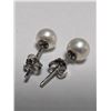 Image 4 : $60, SILVER FRESH WATER PEARL EARRING, appraised/retail value $60