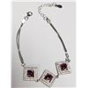Image 1 : SILVER(5.6g), RUBY (1.5ct) BRACELET, appraised/retail value $400
