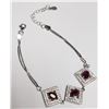 Image 2 : SILVER(5.6g), RUBY (1.5ct) BRACELET, appraised/retail value $400
