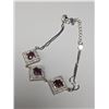 Image 3 : SILVER(5.6g), RUBY (1.5ct) BRACELET, appraised/retail value $400
