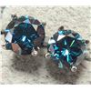 Image 2 : $1175, 14K(0.53g), LAB BLUE DIAMOND (0.6ct)EARRING, appraised/retail value $1175