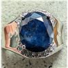 Image 2 : $400, SILVER(6.97g), SAPPHIRE (4.15ct)RING, size , appraised/retail value $400, ring resizeable for 