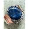 Image 3 : $400, SILVER(6.97g), SAPPHIRE (4.15ct)RING, size , appraised/retail value $400, ring resizeable for 