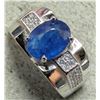 Image 1 : $360, SILVER(6.53g), SAPPHIRE (3ct)RING, size , appraised/retail value $360, ring resizeable for $50