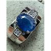 Image 3 : $360, SILVER(6.53g), SAPPHIRE (3ct)RING, size , appraised/retail value $360, ring resizeable for $50