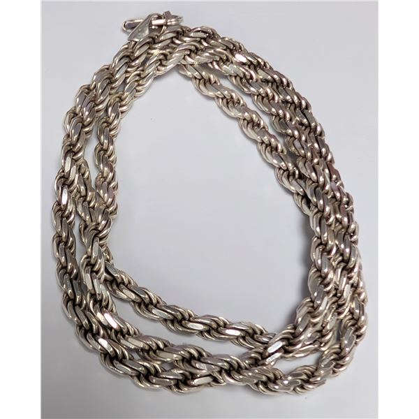 $540, SILVER(44.5g), CHAIN 24", appraised/retail value $540