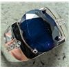 Image 1 : $400, SILVER(6.8g), SAPPHIRE (4.15ct)RING, size , appraised/retail value $400, ring resizeable for $