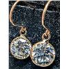 Image 4 : 10K(0.6g), MOISSANITE (1.6ct) EARRING , appraised/retail value $900