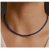 Image 1 : 10K(9.3g), TANZANITE (43ct)NECKLACE 16", appraised/retail value $1125