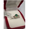 Image 5 : $1250, 10K(1.27g), EMERALD (0.4ct), DIAMOND (0.04ct) RING, appraised/retail value $1250