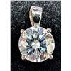 Image 2 : 14K(1.3g), MOISSANITE (1.8ct) PENDANT, appraised/retail value $1200