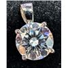 Image 3 : 14K(1.3g), MOISSANITE (1.8ct) PENDANT, appraised/retail value $1200