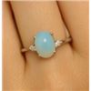 Image 1 : $240, CHALCEDONY, DIAMOND (0.02ct) RING, appraised/retail value $240