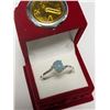 Image 5 : $240, CHALCEDONY, DIAMOND (0.02ct) RING, appraised/retail value $240