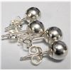 Image 4 : $60, SILVER 2 PARIS BALL EARRING , appraised/retail value $60