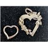 Image 3 : $40, SILVER 2 HEART PENDANT, appraised/retail value $40