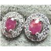 Image 3 : $160, SILVER RUBY AND CZ EARRING , appraised/retail value $160