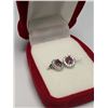 Image 5 : $160, SILVER RUBY AND CZ EARRING , appraised/retail value $160