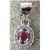 Image 3 : $140, SILVER RUBY AND CZ PENDANT, appraised/retail value $140