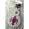 Image 4 : $140, SILVER RUBY AND CZ PENDANT, appraised/retail value $140