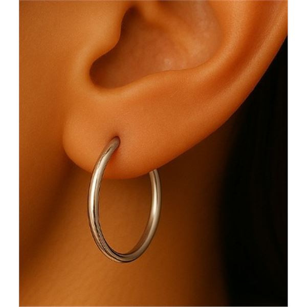 $40, SILVER 2 SMALL HOOP EARRING , appraised/retail value $40
