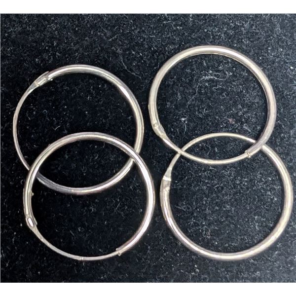 $70, SILVER 2 SMALL HOOPS EARRING , appraised/retail value $70
