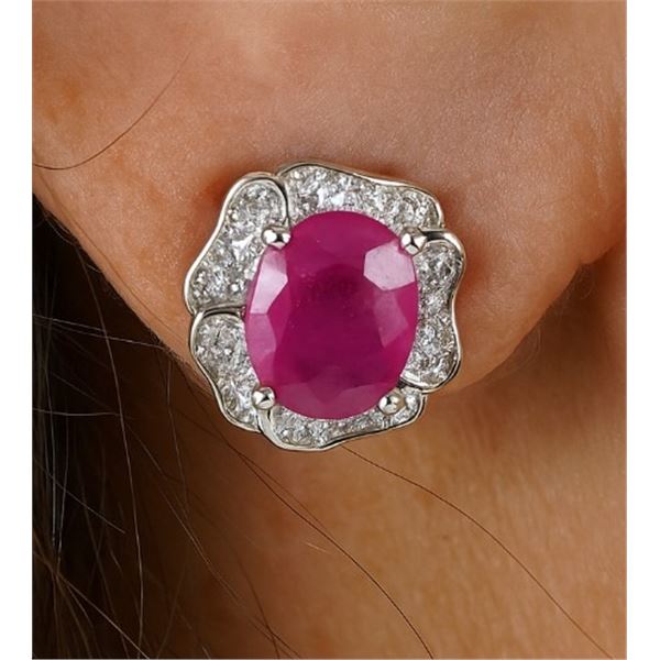 $280, SILVERRUBY (3ct) EARRING , appraised/retail value $280