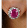 Image 1 : $280, SILVERRUBY (3ct) EARRING , appraised/retail value $280
