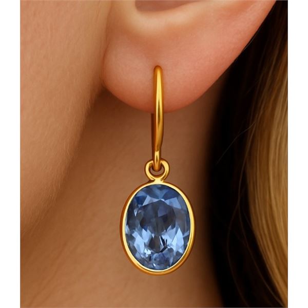$700, 14K(0.65g), TANZANITE (1.8ct) EARRING , appraised/retail value $700