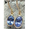 Image 4 : 14K(0.65g), TANZANITE (1.8ct) EARRING , appraised/retail value $700