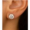 Image 1 : $2375, 14K(1.08g), LAB DIAMOND (1.85ct) EARRING, appraised/retail value $2375