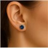 Image 1 : $1200, 14K LAB BLUE DIAMOND (0.51ct)EARRING, appraised/retail value $1200