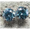 Image 2 : $1200, 14K LAB BLUE DIAMOND (0.51ct)EARRING, appraised/retail value $1200