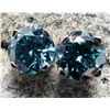 Image 3 : $1200, 14K LAB BLUE DIAMOND (0.51ct)EARRING, appraised/retail value $1200