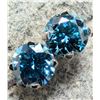 Image 4 : $1200, 14K LAB BLUE DIAMOND (0.51ct)EARRING, appraised/retail value $1200