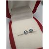 Image 5 : $1200, 14K LAB BLUE DIAMOND (0.51ct)EARRING, appraised/retail value $1200